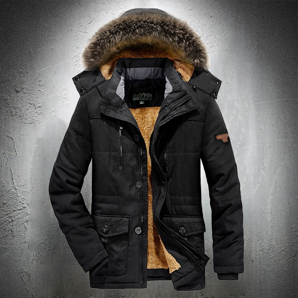 2020 Winter Jacket Mens Parkas Coat Fur Collar Fashion Outdoor Jacket Fur Lined Warm Coat Thick