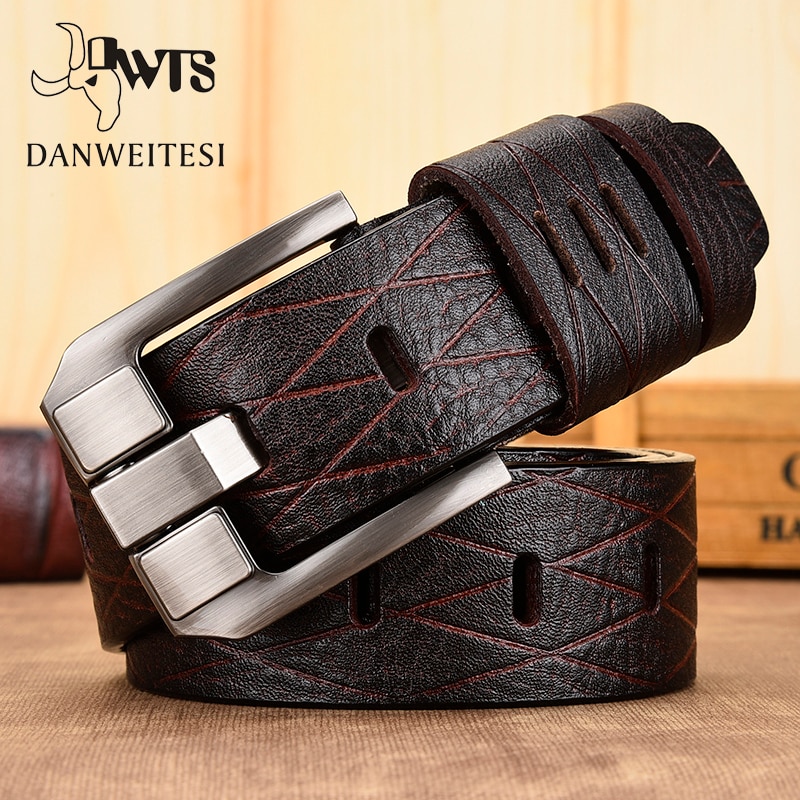 [DWTS]belt male leather belt men genuine leather strap luxury pin ...